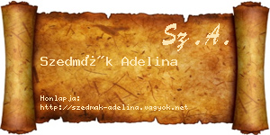 Szedmák Adelina névjegykártya